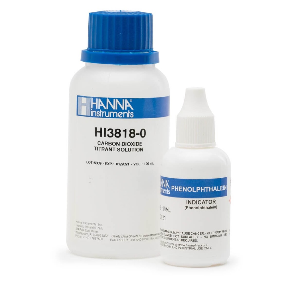 TEST KIT PARA DIOXIDO DE CARBONO, 100 TEST (HI3818) - HANNA